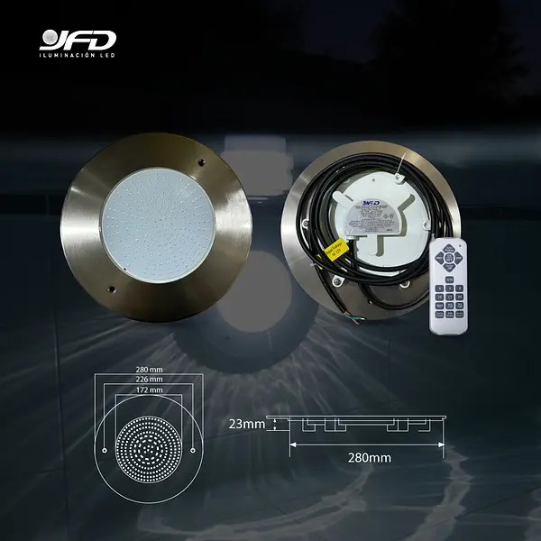 Bala Piscina Para Nicho De 11” 6000k Ac/12v - 280*23mm
