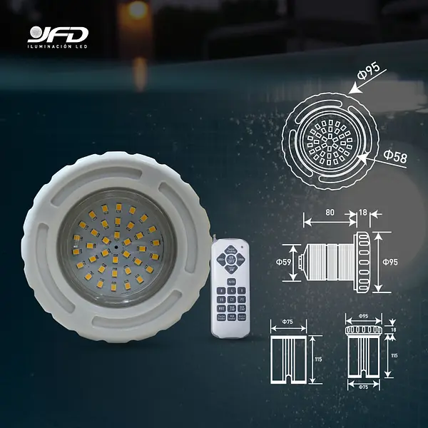 Bala Led Piscina Incrustar Smd Ip68 3w 12v 6500k