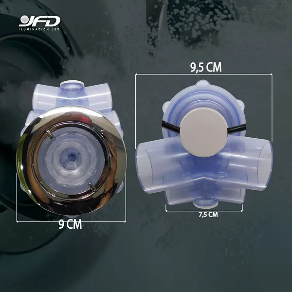 Hidrojet Jacuzzi Con Regulador De Agua Y Aire Luz Rgb 1/2"
