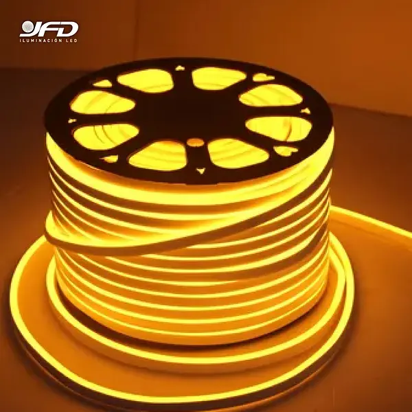 Cinta Led Neon Flex 110v 6mm Amarillo X 100m