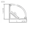 Perfil Esquinero Opalizado 3mt Negro - Plug Y Buclery-58