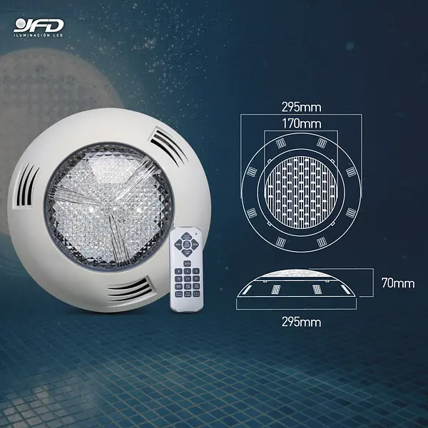 Lámpara Led Para Piscina Sobreponer 36w Rgb